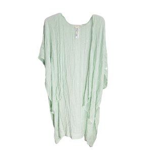 Free People All Tous Womens Green Sequin Daydream Kimono Open Front‎ One Size